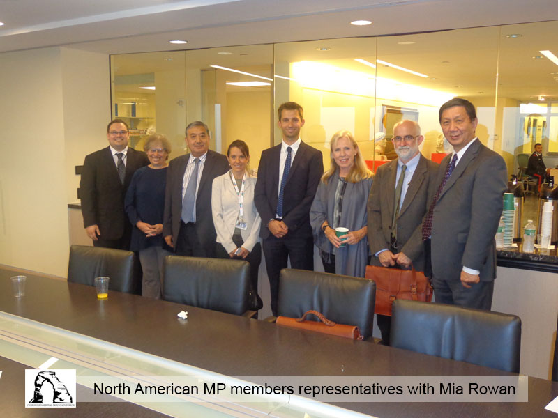 North American MP members representatives with Mia Rowan