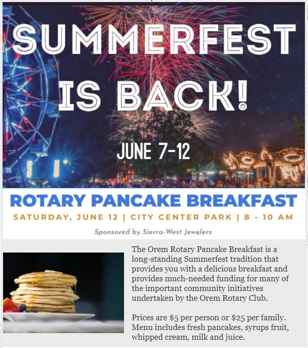 2021 Orem Rotary Pancakes Breakfast 